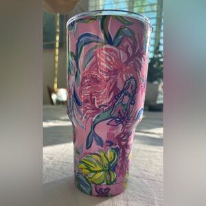 LILLY PULITZER Stainless Steel Pink Mermaid in the Shade Beverage Tumbler 30 OZ